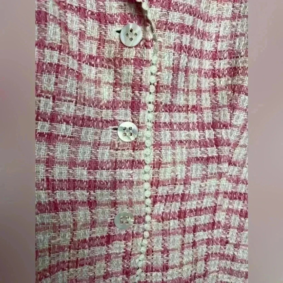 VINTAGE Lily Pulitzer Tweed 3/4 Sleeve Silk Lined Blazer with Matching top Set - Picture 4 of 12